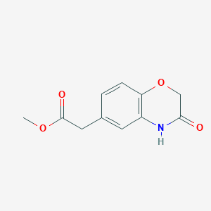 B1309233 Methyl 2-(3-oxo-3,4-dihydro-2H-1,4-benzoxazin-6-yl)acetate CAS No. 866038-49-5