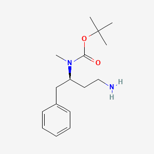 molecular formula C16H26N2O2 B13092343 (R)-3-(N-Boc-N-methylamino)-4-phenyl-butanamine 