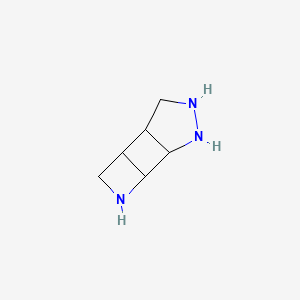 molecular formula C6H11N3 B13092362 3,8,9-Triazatricyclo[4.3.0.02,5]nonane CAS No. 105666-13-5