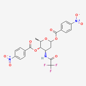 (4S,5S,6S)-6-Methyl-4-(2,2,2-trifluoroacetamido)tetrahydro-2H-pyran-2,5-diyl bis(4-nitrobenzoate)