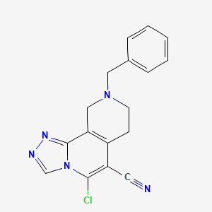 9-Benzyl-5-chloro-7,8,9,10-tetrahydro-[1,2,4]triazolo[3,4-a][2,7]naphthyridine-6-carbonitrile