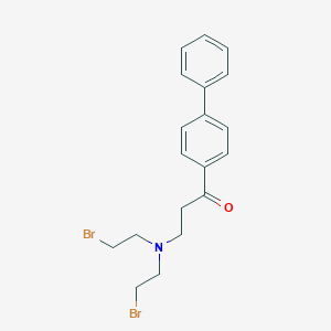 molecular formula C19H21Br2NO B130925 4-(3'-Di(2-bromoethyl)aminopropionyl)biphenyl CAS No. 142058-13-7