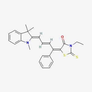 3-Ethyl-5-(1-phenyl-4-(1,3,3-trimethylindolin-2-ylidene)but-2-en-1-ylidene)-2-thioxothiazolidin-4-one