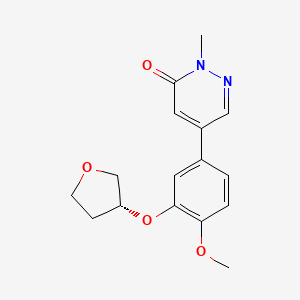 (r)-5-(4-Methoxy-3-(3-tetrahydrofuranyloxy)phenyl)-2-methylpyridazin-3-one