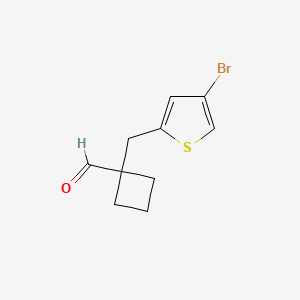 1-[(4-Bromothiophen-2-yl)methyl]cyclobutane-1-carbaldehyde