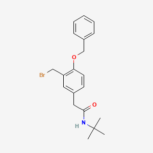 2-(4-(Benzyloxy)-3-(bromomethyl)phenyl)-N-(tert-butyl)acetamide