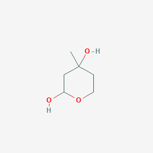 molecular formula C6H12O3 B13092673 4-Methyloxane-2,4-diol CAS No. 99720-12-4