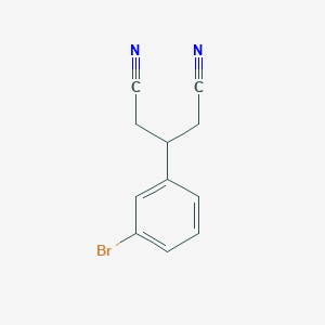 molecular formula C11H9BrN2 B13092697 3-(3-Bromophenyl)pentanedinitrile 