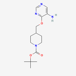 Tert-butyl 4-(((5-aminopyrimidin-4-yl)oxy)methyl)piperidine-1-carboxylate