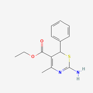 Ethyl 2-amino-4-methyl-6-phenyl-6H-1,3-thiazine-5-carboxylate