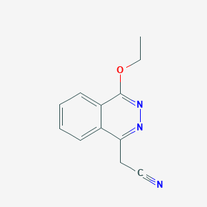 molecular formula C12H11N3O B13092727 2-(4-Ethoxyphthalazin-1-yl)acetonitrile 