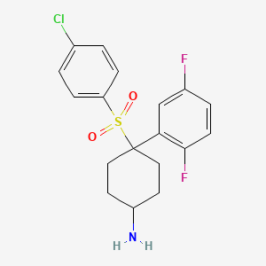 4-((4-Chlorophenyl)sulfonyl)-4-(2,5-difluorophenyl)cyclohexanamine