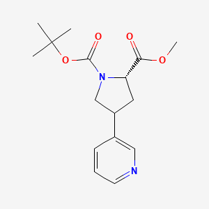 (2S)-1-tert-Butyl 2-methyl 4-(pyridin-3-yl)pyrrolidine-1,2-dicarboxylate