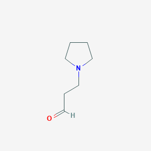 molecular formula C7H13NO B13093027 3-(Pyrrolidin-1-yl)propanal CAS No. 127554-91-0