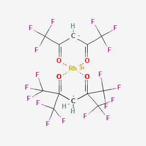 molecular formula C15H3F18O6Rh B13093068 Tris(1,1,1,5,5,5-hexafluoro-2,4-pentanedionato)rhodium(III) CAS No. 14038-71-2