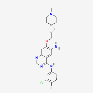 N4-(3-Chloro-4-fluorophenyl)-7-((7-methyl-7-azaspiro[3.5]nonan-2-yl)methoxy)quinazoline-4,6-diamine