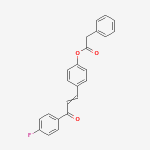 molecular formula C23H17FO3 B1309313 4-[3-(4-Fluorophenyl)-3-oxo-1-propenyl]phenyl 2-phenylacetate 