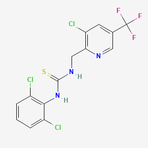 1-((3-Chloro-5-(trifluoromethyl)pyridin-2-yl)methyl)-3-(2,6-dichlorophenyl)thiourea