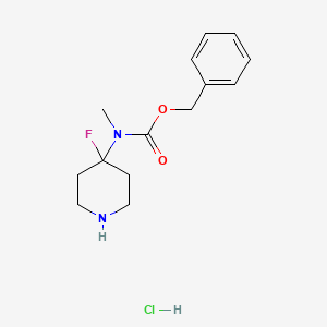 Benzyl (4-fluoropiperidin-4-yl)(methyl)carbamate hydrochloride