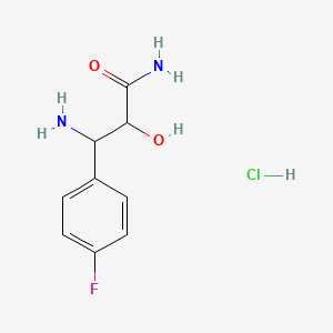 3-Amino-3-(4-fluorophenyl)-2-hydroxypropanamide hydrochloride