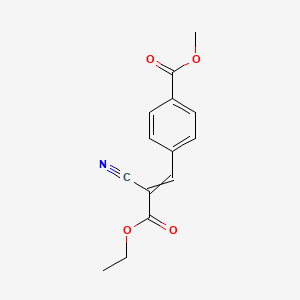 molecular formula C14H13NO4 B1309335 Methyl 4-(2-cyano-3-ethoxy-3-oxoprop-1-en-1-yl)benzoate 