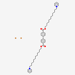12-Pyridin-1-ium-1-yldodecyl 4-[4-(12-pyridin-1-ium-1-yldodecoxycarbonyl)phenyl]benzoate;dibromide