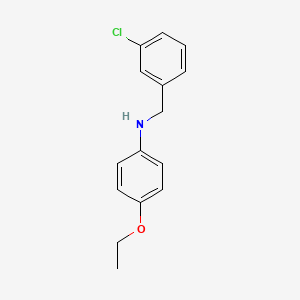 molecular formula C15H16ClNO B1309344 N-(3-Chlorobenzyl)-4-ethoxyaniline CAS No. 1019567-03-3