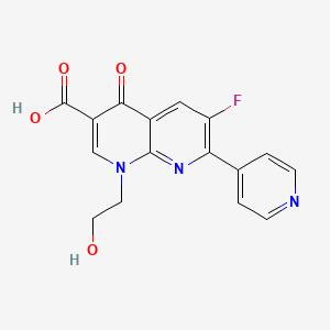 6-Fluoro-1-(2-hydroxyethyl)-4-oxo-7-(pyridin-4-yl)-1,4-dihydro-1,8-naphthyridine-3-carboxylic acid