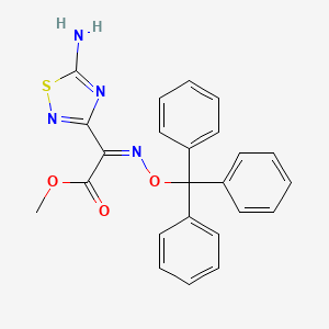 (Z)-Methyl 2-(5-amino-1,2,4-thiadiazol-3-yl)-2-((trityloxy)imino)acetate