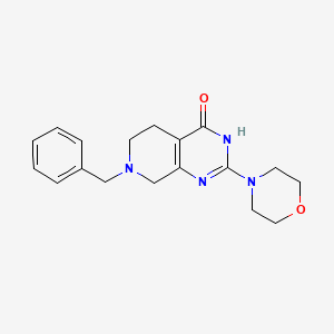 molecular formula C18H22N4O2 B13093637 7-Benzyl-2-morpholino-5,6,7,8-tetrahydropyrido[3,4-d]pyrimidin-4(3H)-one 