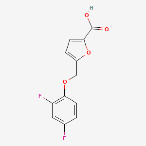 molecular formula C12H8F2O4 B1309375 5-[(2,4-二氟苯氧基)甲基]呋喃-2-羧酸 CAS No. 832740-42-8