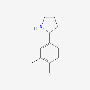 molecular formula C12H17N B1309376 2-(3,4-二甲基苯基)吡咯烷 CAS No. 881040-12-6
