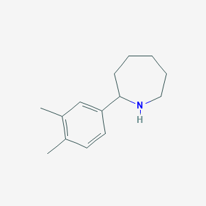 molecular formula C14H21N B1309379 2-(3,4-二甲基苯基)氮杂环己烷 CAS No. 887361-07-1