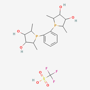 (2S,3S,4S,5S)-1-[2-[(2S,3S,4S,5S)-3,4-dihydroxy-2,5-dimethylphospholan-1-yl]phenyl]-2,5-dimethylphospholane-3,4-diol; trifluoromethanesulfonic acid