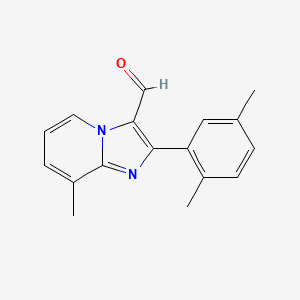 molecular formula C17H16N2O B1309382 2-(2,5-二甲基苯基)-8-甲基咪唑并[1,2-a]吡啶-3-甲醛 CAS No. 881040-56-8