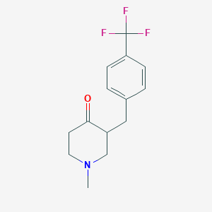 1-Methyl-3-(4-(trifluoromethyl)benzyl)piperidin-4-one