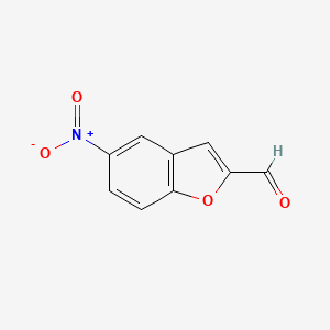 molecular formula C9H5NO4 B1309418 5-Nitro-1-benzofuran-2-carbaldehyde CAS No. 23145-18-8