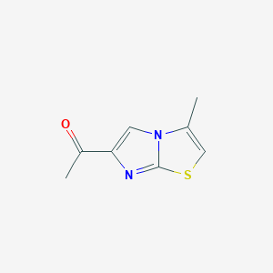 molecular formula C8H8N2OS B13094186 1-(3-Methylimidazo[2,1-B]thiazol-6-YL)ethanone 