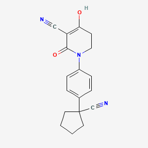 1-(4-(1-Cyanocyclopentyl)phenyl)-4-hydroxy-2-oxo-1,2,5,6-tetrahydropyridine-3-carbonitrile