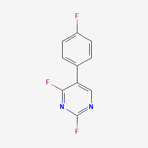 molecular formula C10H5F3N2 B13094233 2,4-Difluoro-5-(4-fluorophenyl)pyrimidine 