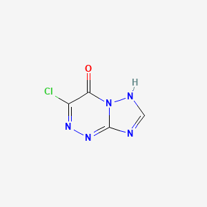 molecular formula C4H2ClN5O B13094236 3-Chloro[1,2,4]triazolo[5,1-c][1,2,4]triazin-4(6H)-one CAS No. 76434-96-3