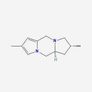 molecular formula C12H18N2 B13094251 (9S,11R)-5,11-dimethyl-1,7-diazatricyclo[7.3.0.03,7]dodeca-3,5-diene 