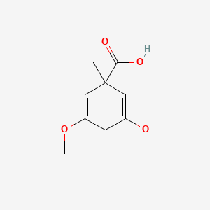 molecular formula C10H14O4 B13094317 3,5-Dimethoxy-1-methylcyclohexa-2,5-dienecarboxylic acid 