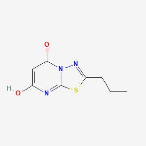 molecular formula C8H9N3O2S B13094327 7-hydroxy-2-propyl-5H-[1,3,4]thiadiazolo[3,2-a]pyrimidin-5-one 