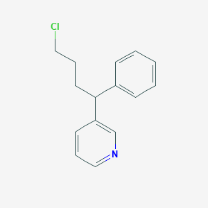 molecular formula C15H16ClN B13094338 3-(4-Chloro-1-phenylbutyl)pyridine 