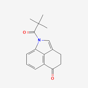 molecular formula C16H17NO2 B13094356 1-pivaloyl-3,4-dihydrobenzo[cd]indol-5(1H)-one CAS No. 160320-10-5