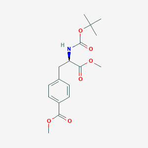 molecular formula C17H23NO6 B13094375 (R)-Methyl 4-(2-(boc-amino)-3-methoxy-3-oxopropyl)benzoate 