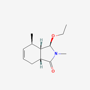 molecular formula C12H19NO2 B13094385 (3R,3AS,4R,7aR)-3-ethoxy-2,4-dimethyl-2,3,3a,4,7,7a-hexahydro-1H-isoindol-1-one 