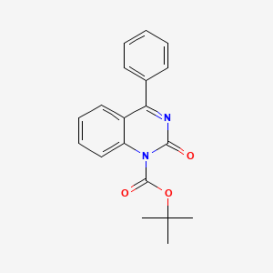 molecular formula C19H18N2O3 B13094427 tert-Butyl 2-oxo-4-phenylquinazoline-1(2H)-carboxylate 