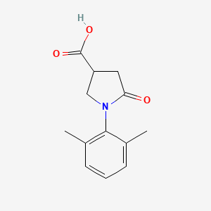 molecular formula C13H15NO3 B1309444 1-(2,6-二甲基苯基)-5-氧代吡咯烷-3-羧酸 CAS No. 63674-48-6